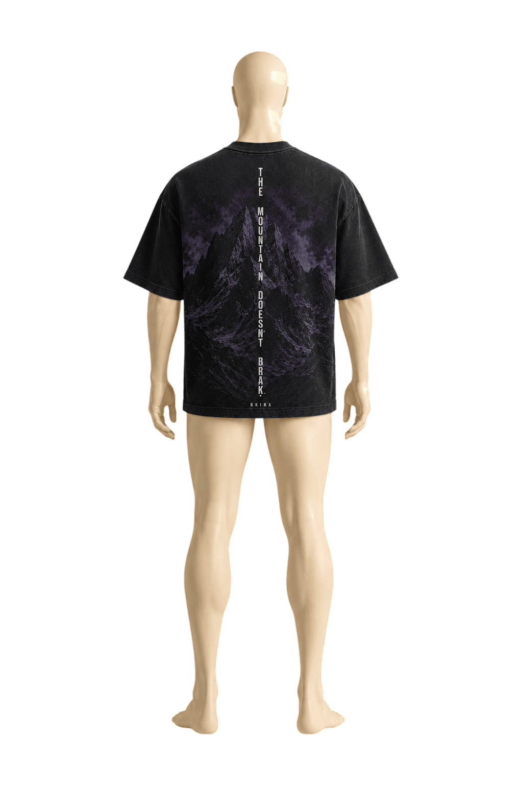 Wearing Summit Tee in Black — back